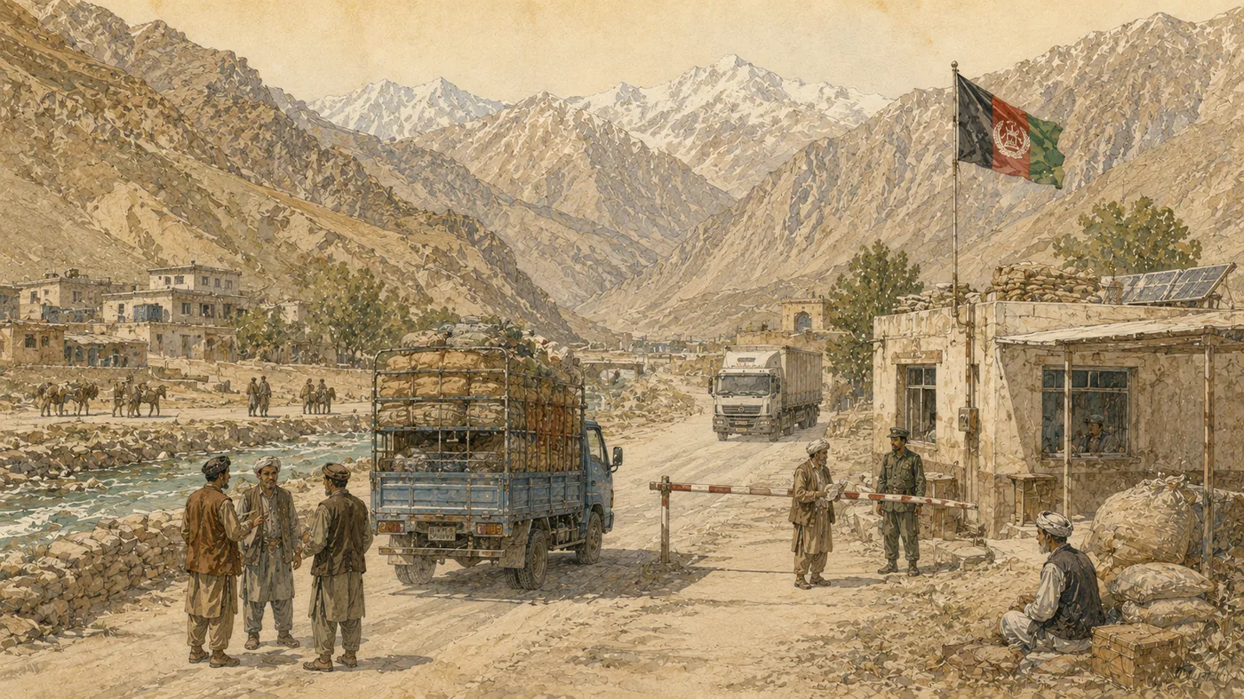 Pakistan : corridor routier de montagne, poste-frontière et connectivité régionale vers le sud.